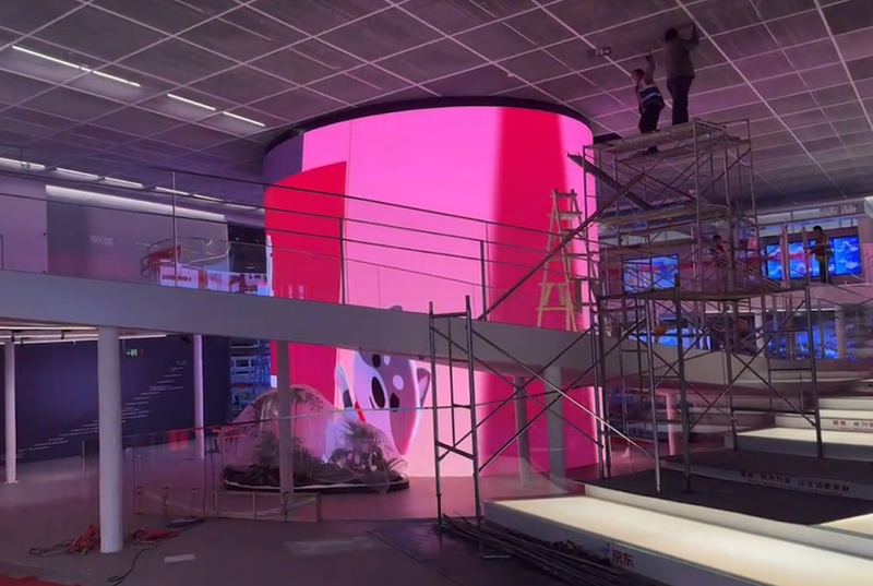 京东2号楼展厅LED通明屏项目